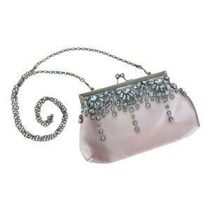 RSVP satin studded clutch